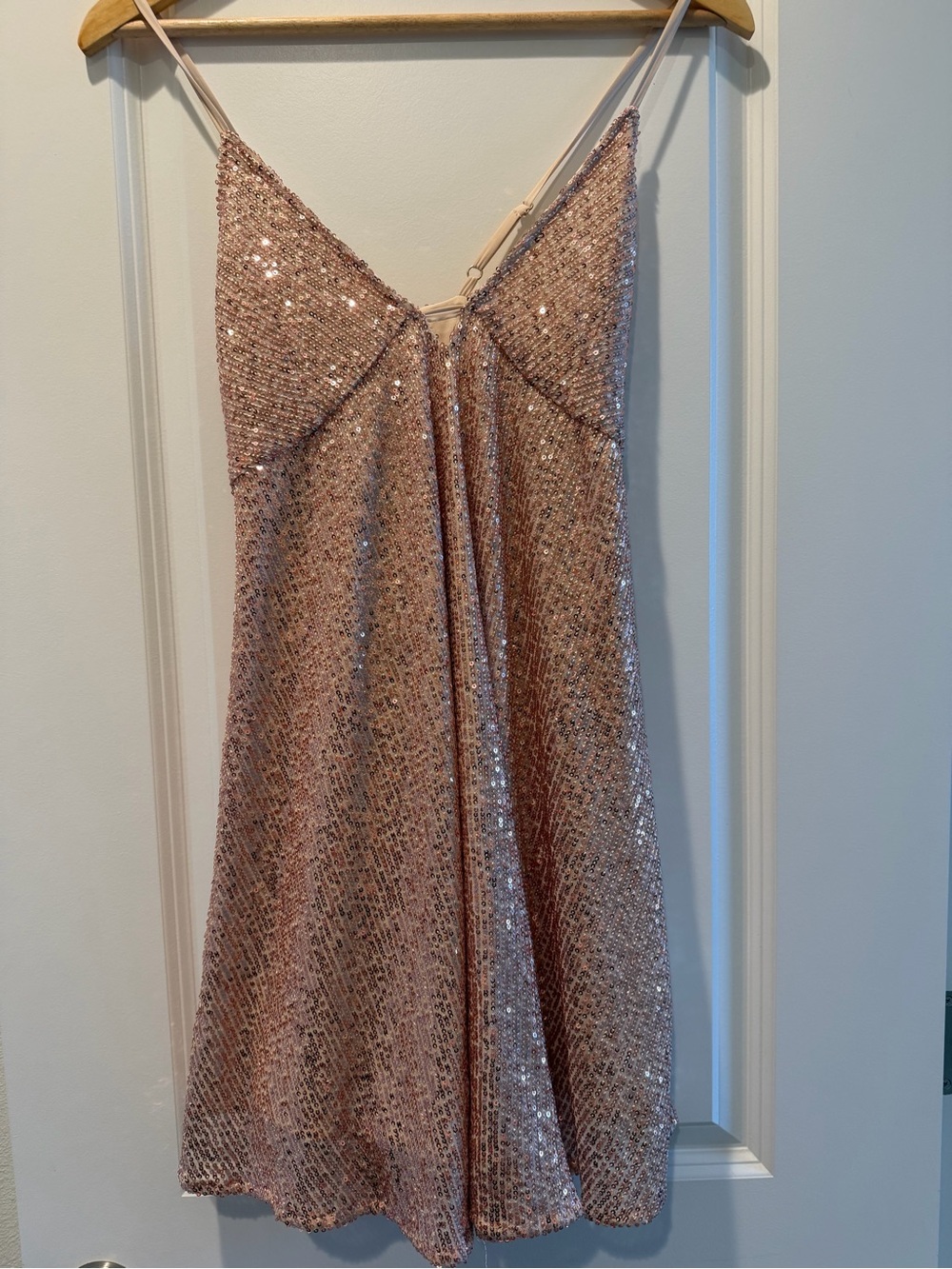 In Bloom Rose Gold Sequin Dress